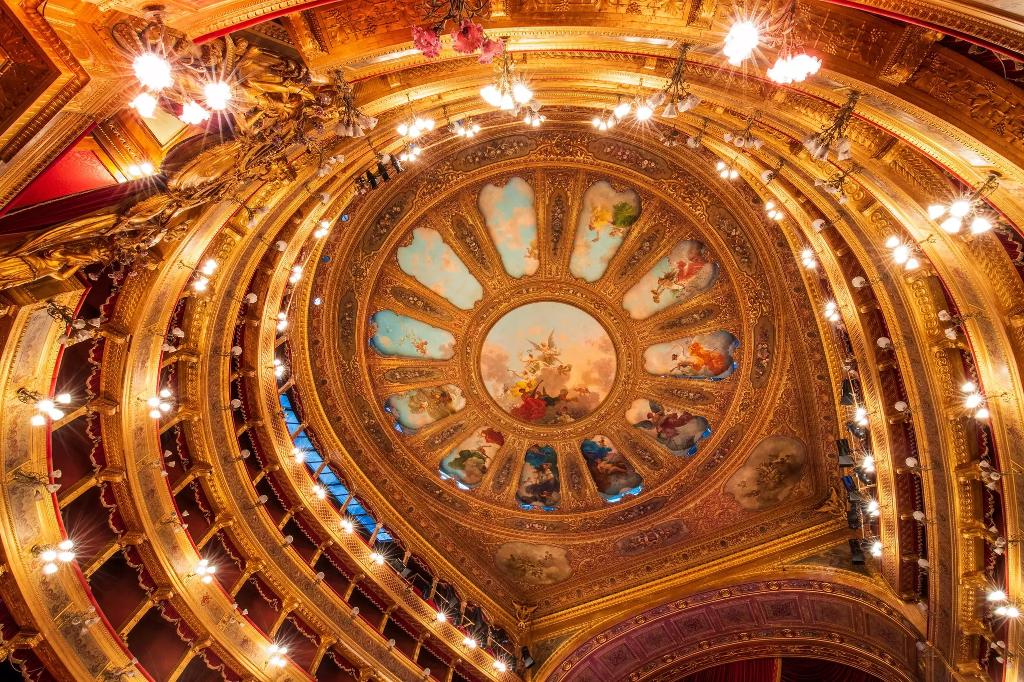 Palermo, Italy - November 12, 2023: Interior of Teatro Massimo Vittorio Emanuel opera house located on the Piazza Verdi in Palermo, Sicily. , License Type: media, Download Time: 2024-12-30T03:10:09.000Z, User: hannahblackie10, Editorial: true, purchase_order: 56530 - Guidebooks, job: Global Publishing WIP, client: Sicily 11, other: Hannah Blackie