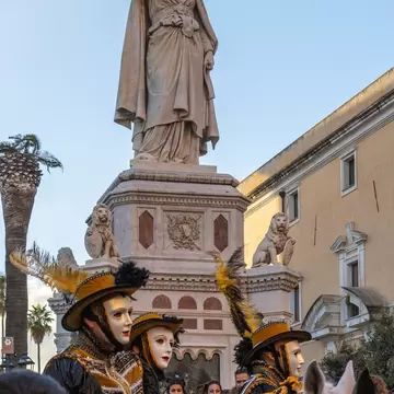 Participants in a folk festival in Sardinia. 