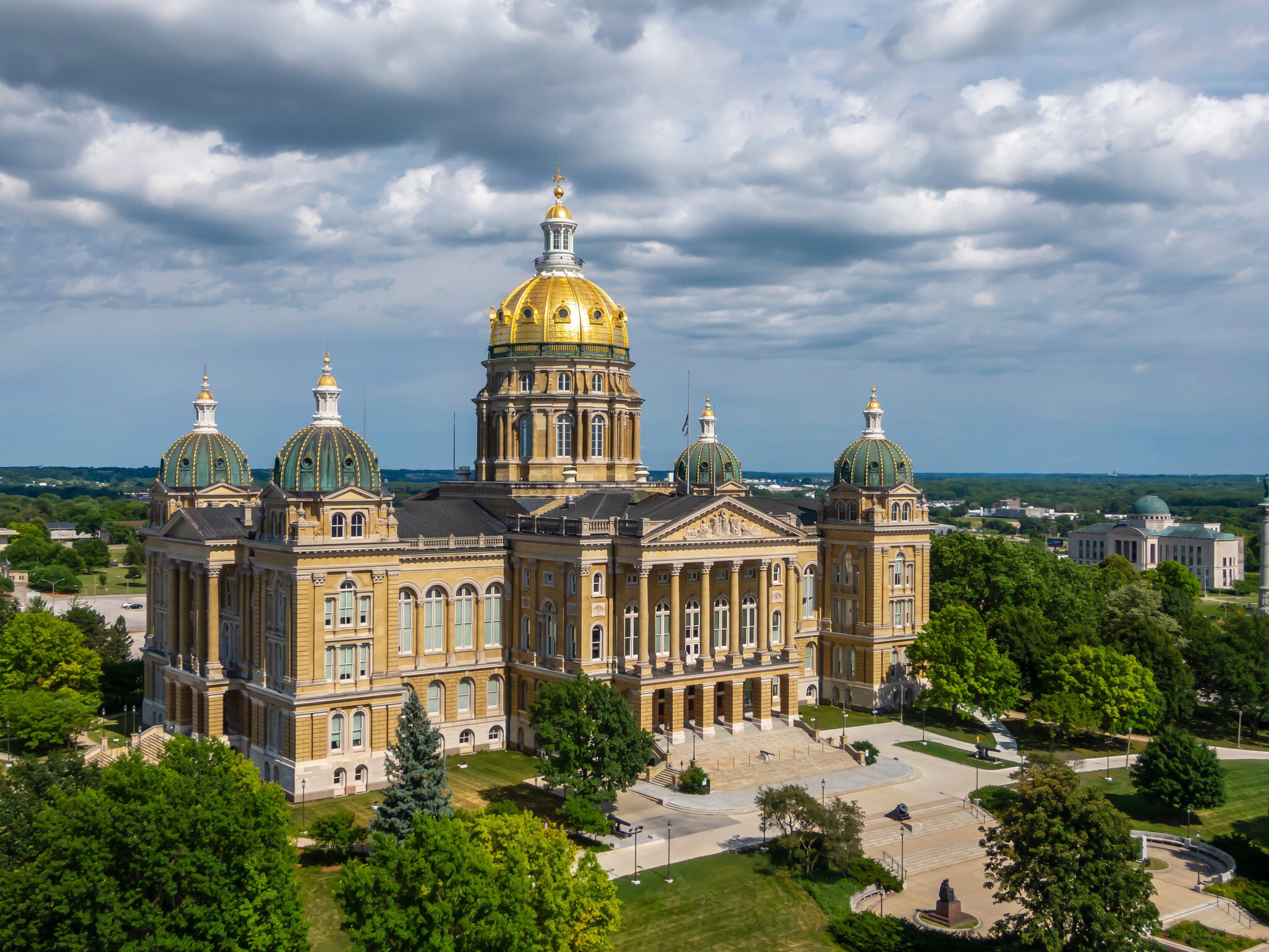 July 19, 2020 - Des Moines, Iowa, USA: The Iowa State Capitol is the state capitol building of the U.S. state of Iowa. default; Shutterstock ID 1804741414;