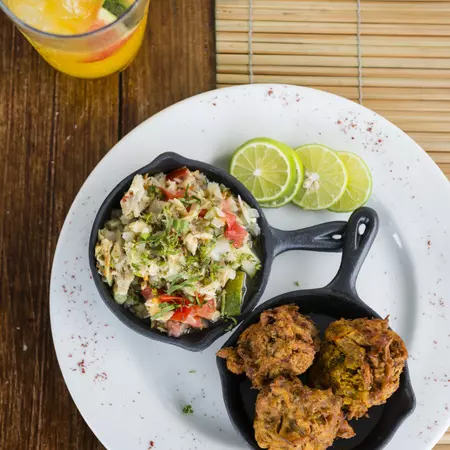 Devilled salt fish balls with salt fish souse at BB’s Crabback.
Issue 72, Lonely Planet Traveller, Great Escape, The Caribbean