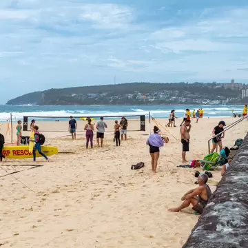 People on Manly Beach. Sydney, Australia. 
