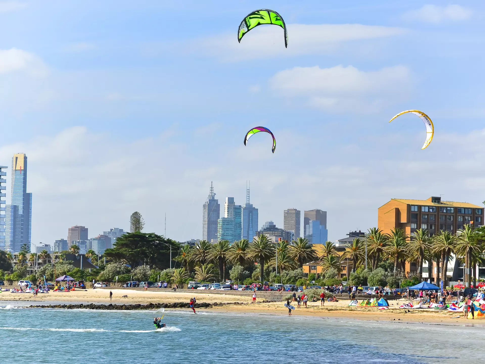 Popular holiday hotspots like St Kilda Beach in Melbourne may only see domestic tourists this year ©Javen/Shutterstock
