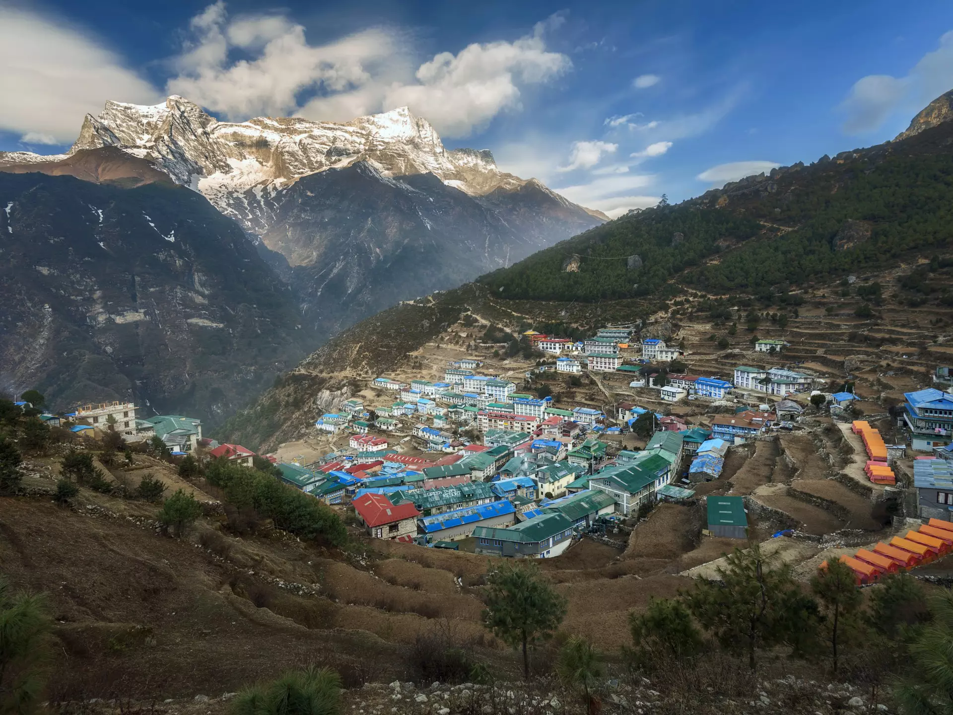 View of Namche Bazaar, Nepal