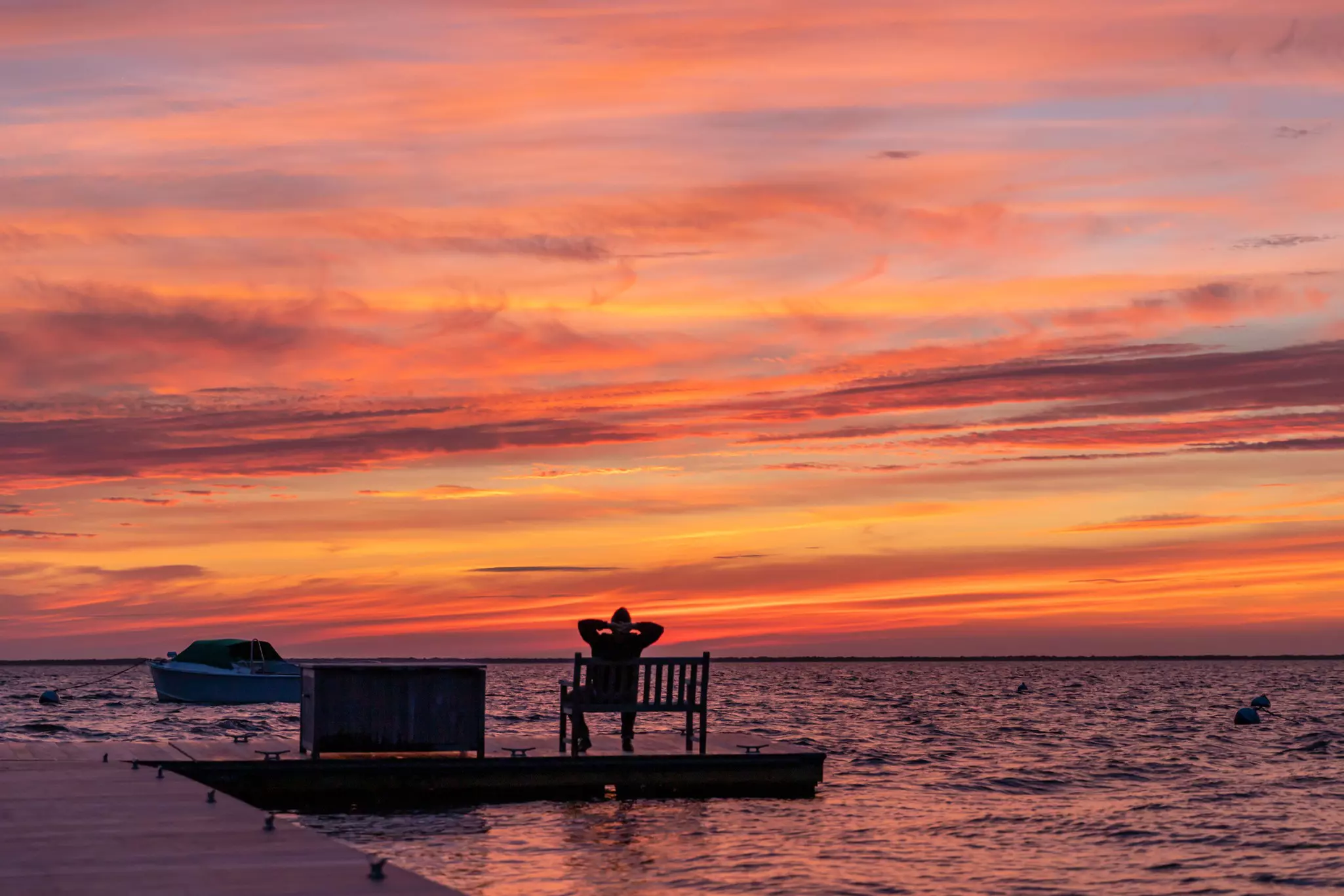 A warm sunset in Nantucket.