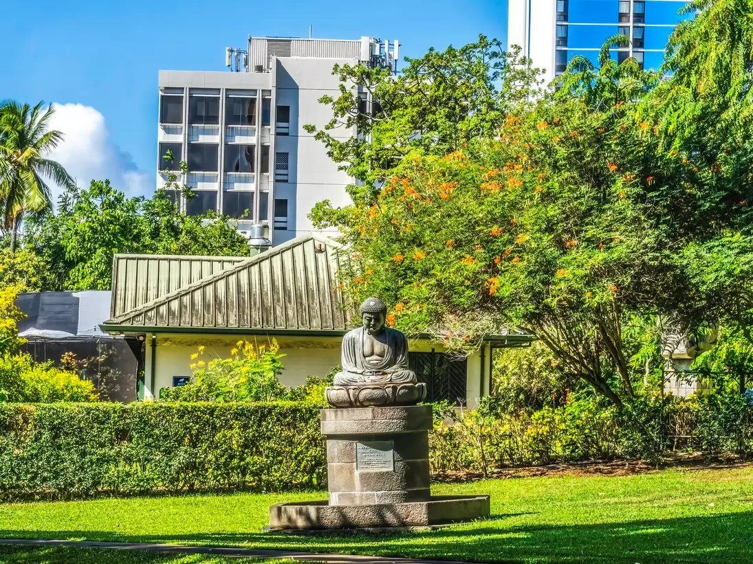 Buddha Statue Daibutsu Replica The Great Buddha of Kamakura Foster Botanical Gardens Honolulu Oahu Hawaii. Oldest botanical garden in Hawaii established 1853.
1866021444
foster botanical garden, buddha statue, colorful, daibutsu, daibutsu replica,...