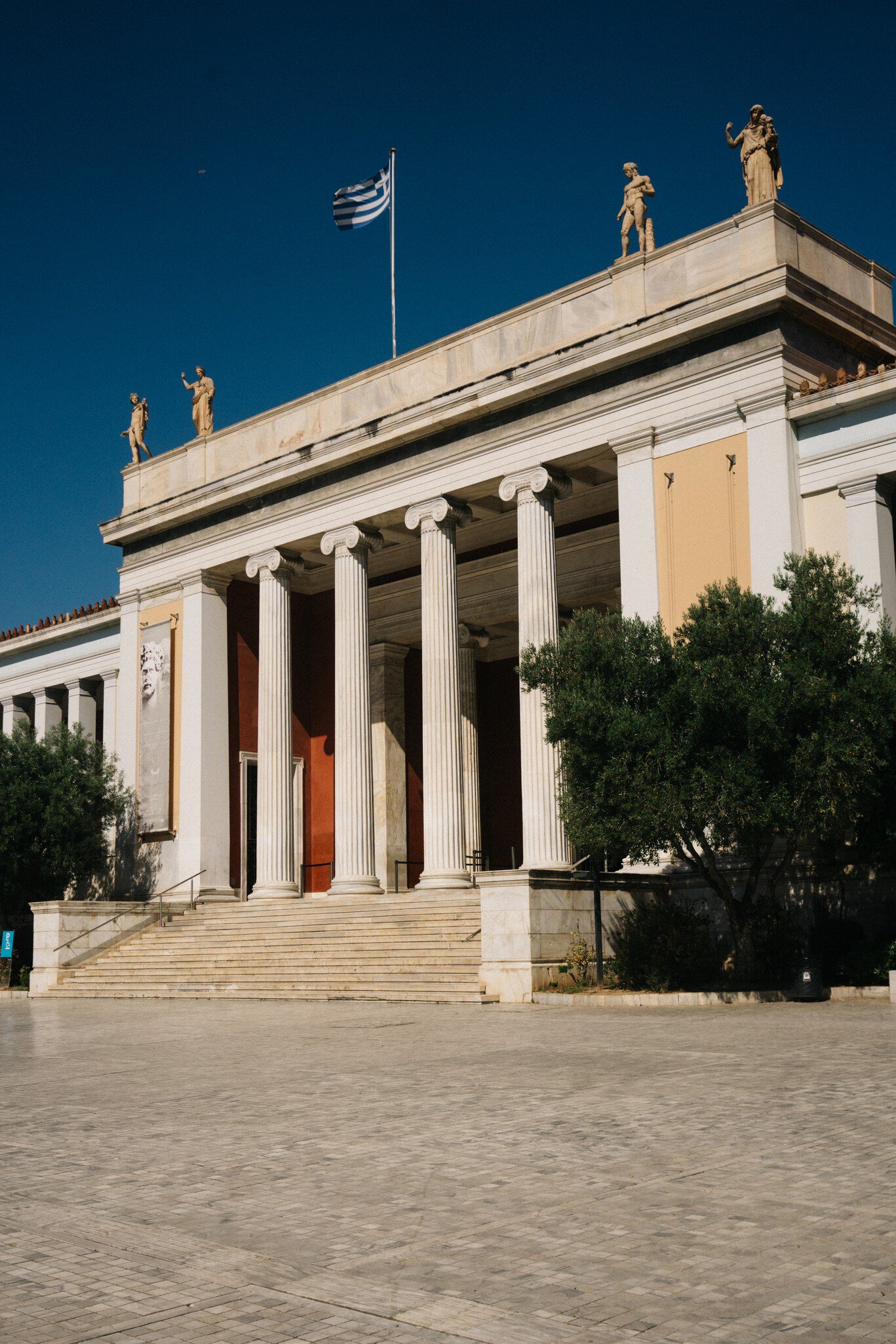 The statue of Hermes inside the National Archaeological Museum in Athens, Greece.