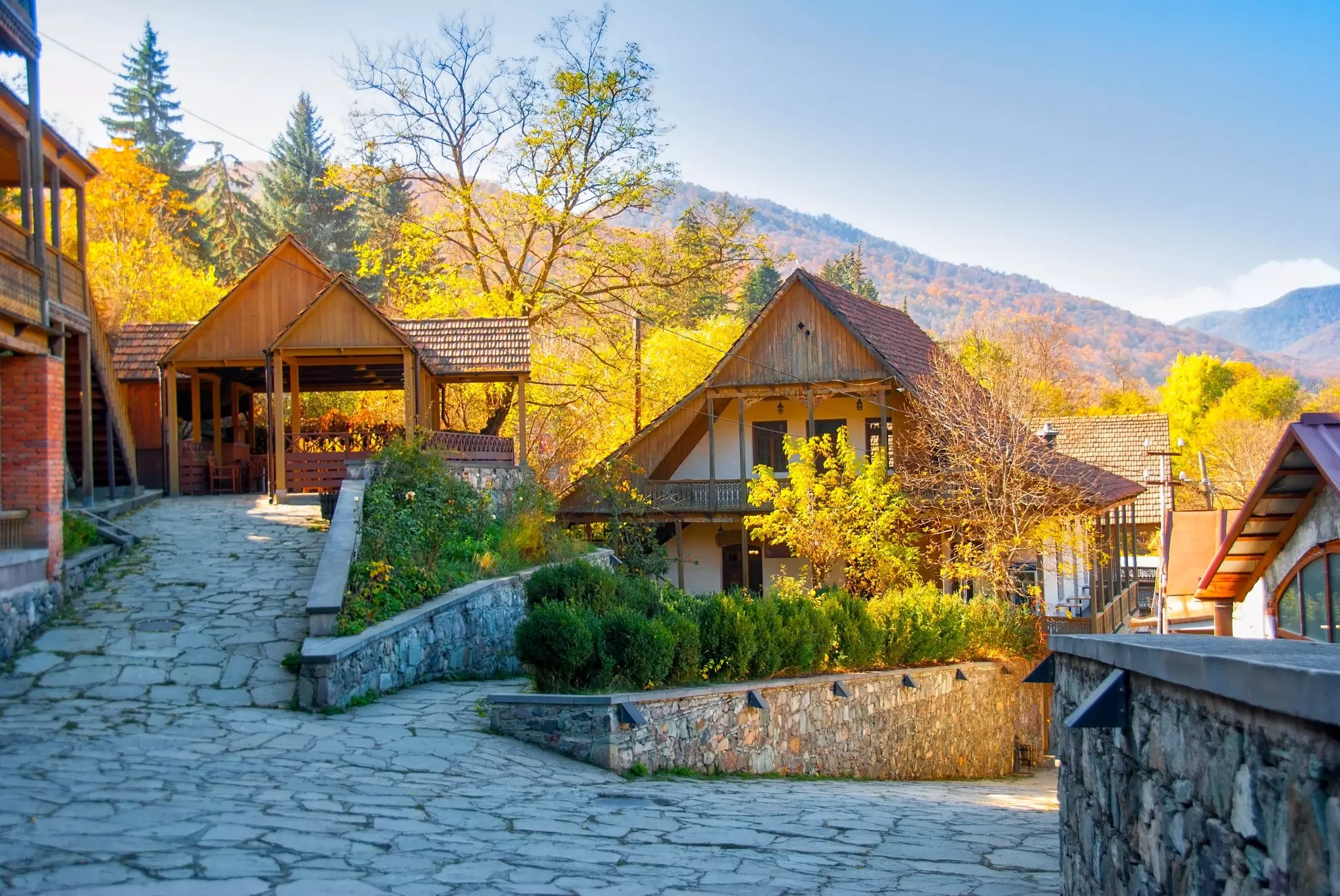 The tourist town of Dilijan, Armenia, known as the "Little Switzerland of Armenia’’.