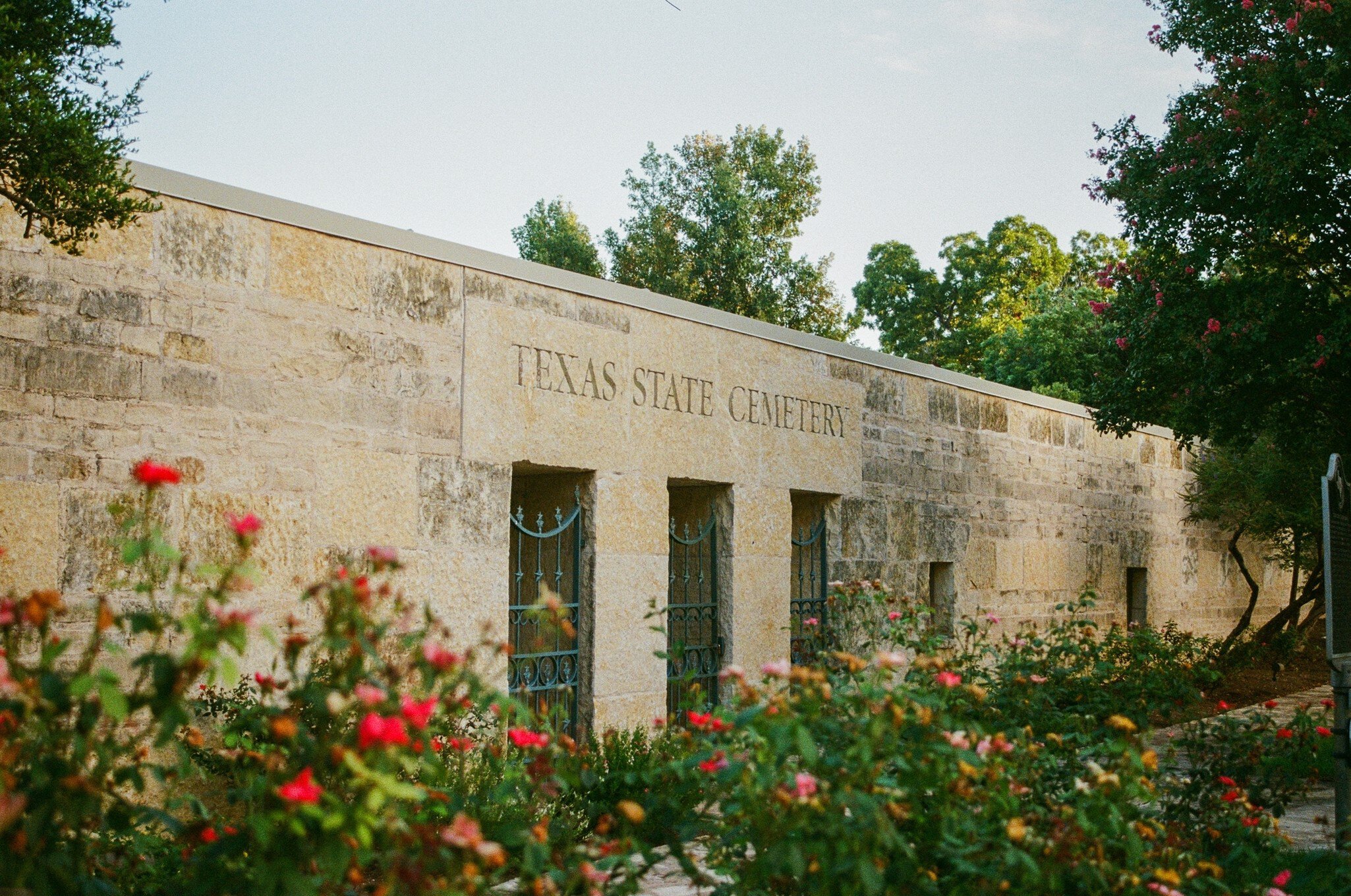 Entrance to the Texas State Cemetery in Austin, Texas.
