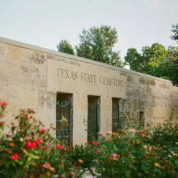 Entrance to the Texas State Cemetery in Austin, Texas.
