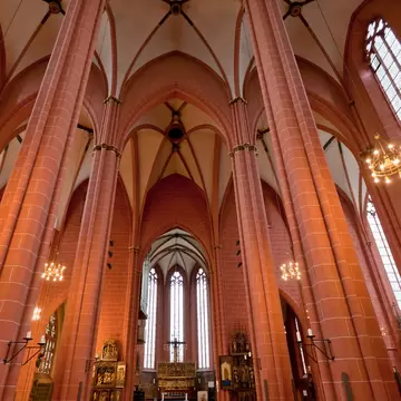 Interior of Frankfurt Cathedral, Saint Bartholomeus's Cathedral, Frankfurt am Main, Germany.