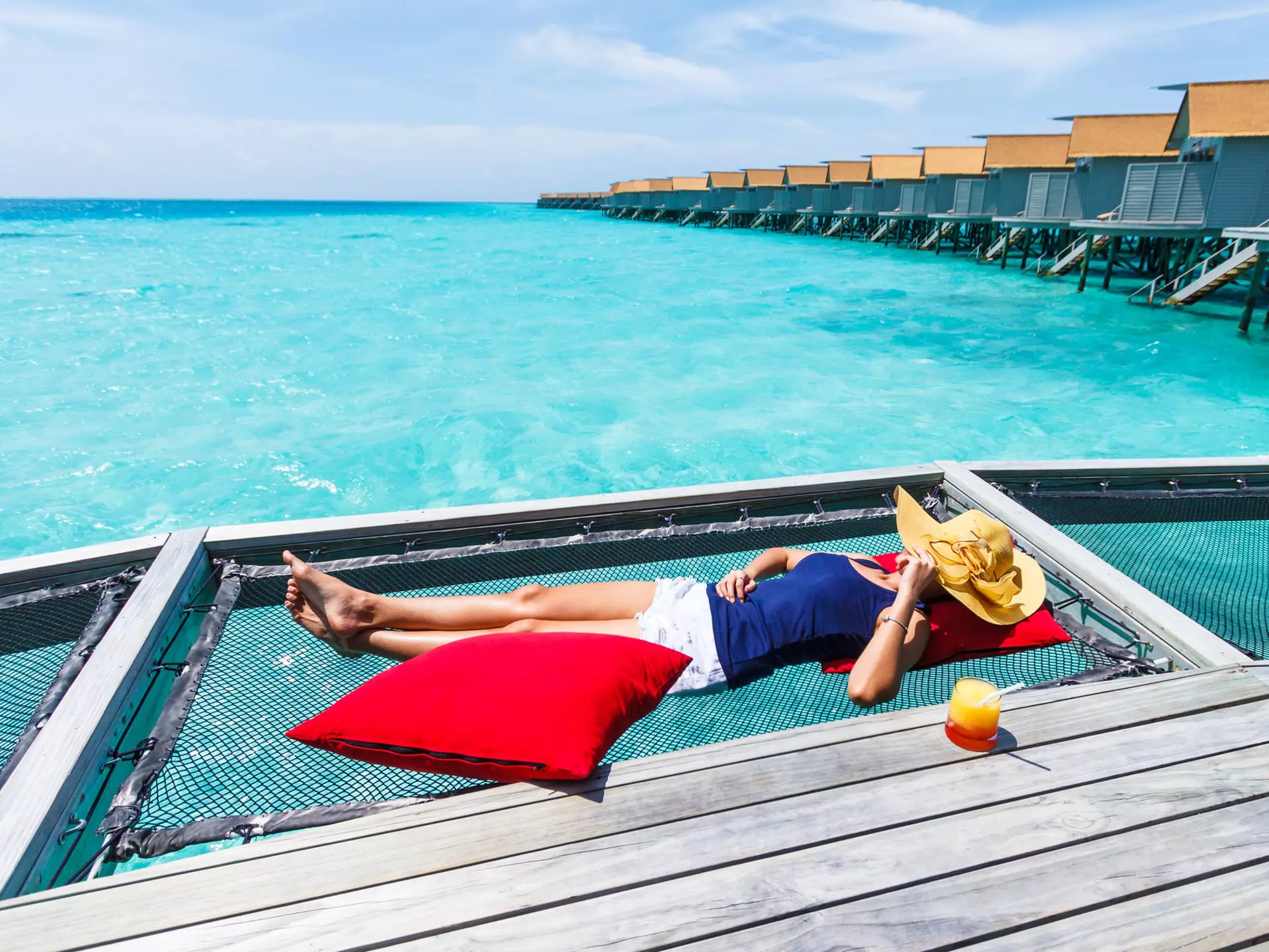 Basking in the ocean breeze of an overwater villa