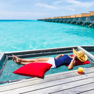 Basking in the ocean breeze of an overwater villa