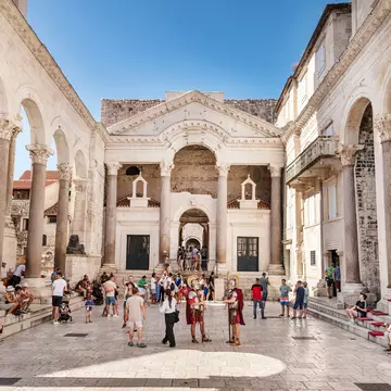 The central square within the Diocletian's Palace 