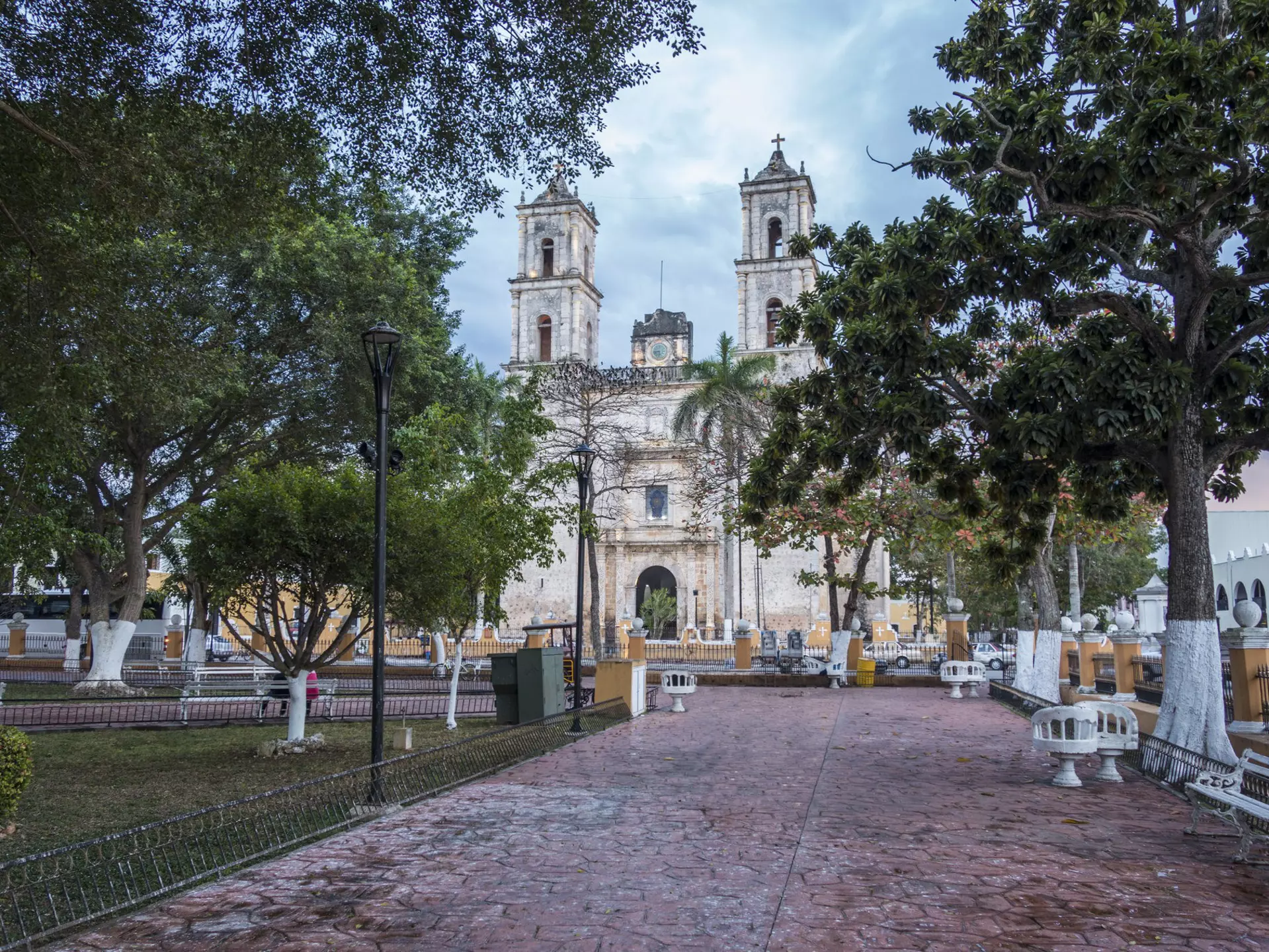 In 1545 Valladolid was built on top of a Mayan religious center known as Zací using stones from the preexisting city. CampPhoto / Getty Images