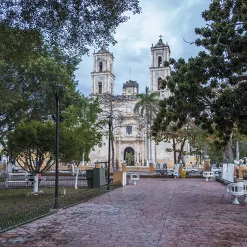 In 1545 Valladolid was built on top of a Mayan religious center known as Zací using stones from the preexisting city. CampPhoto / Getty Images
