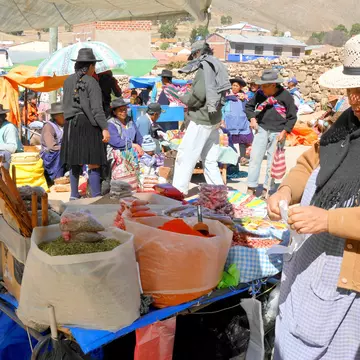 TARABUCO, BOLIVIA – AUGUST 06, 2017: The traditional local Sunday market of Tarabuco, portrait of a native quechua, License Type: media, Download Time: 2025-05-22T13:29:30.000Z, User: lonelyplanetmedia, Editorial: true, purchase_order: 65050 - Digital Destinations and Articles, job: Global Publishing WIP, client: Global Publishing WIP, other: Pia Peterson Haggarty // SS Comp Ingestion