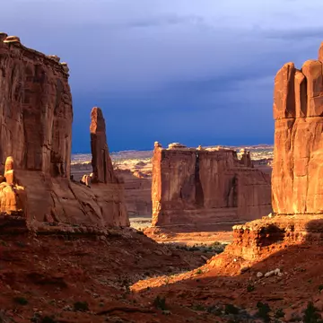 Sandstone walls of Park Avenue.