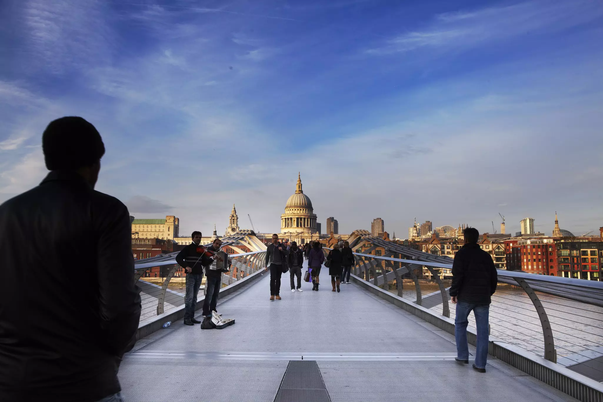 St Paul's Cathedral, viewed from London's Millenium Bridge. 