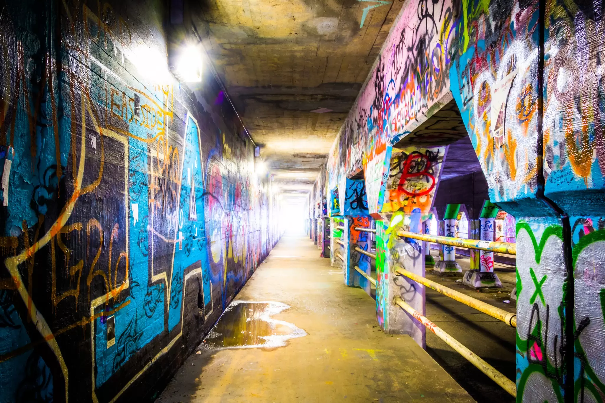 Street at in the Krog Street Tunnel , Atlanta. Jon Bilous/Shutterstock