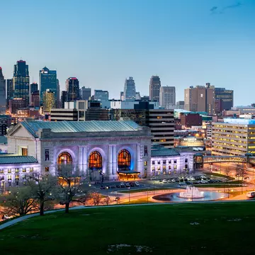Kansas City skyline at dusk