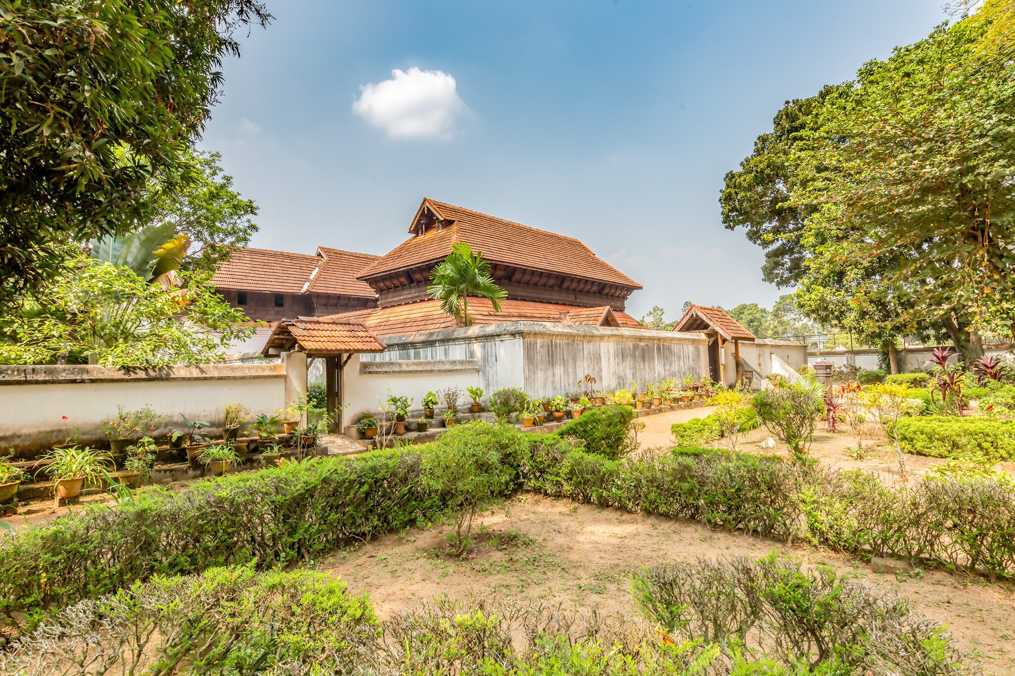  Exterior view of the Krishnapuram Palace in Kerala, India.
