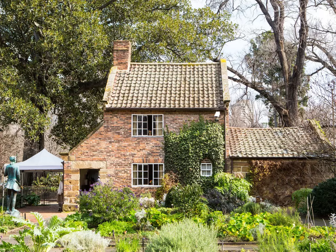 Cook's Cottage in Fitzroy Gardens in Melbourne, Australia. The oldest building in the country built by the parents of the famous explorer James Cook.
