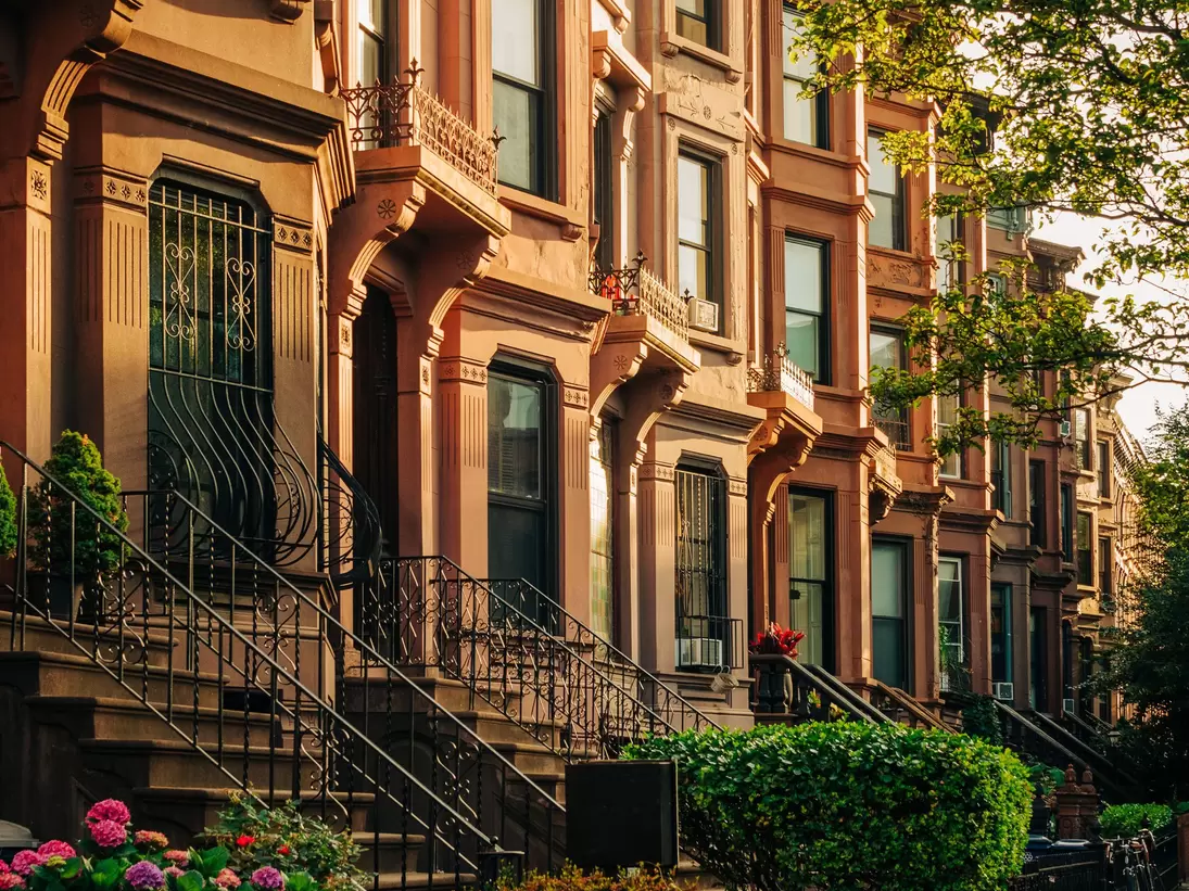Brownstones in Bed-Stuy, New York City