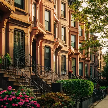 Brownstones in Bed-Stuy, New York City