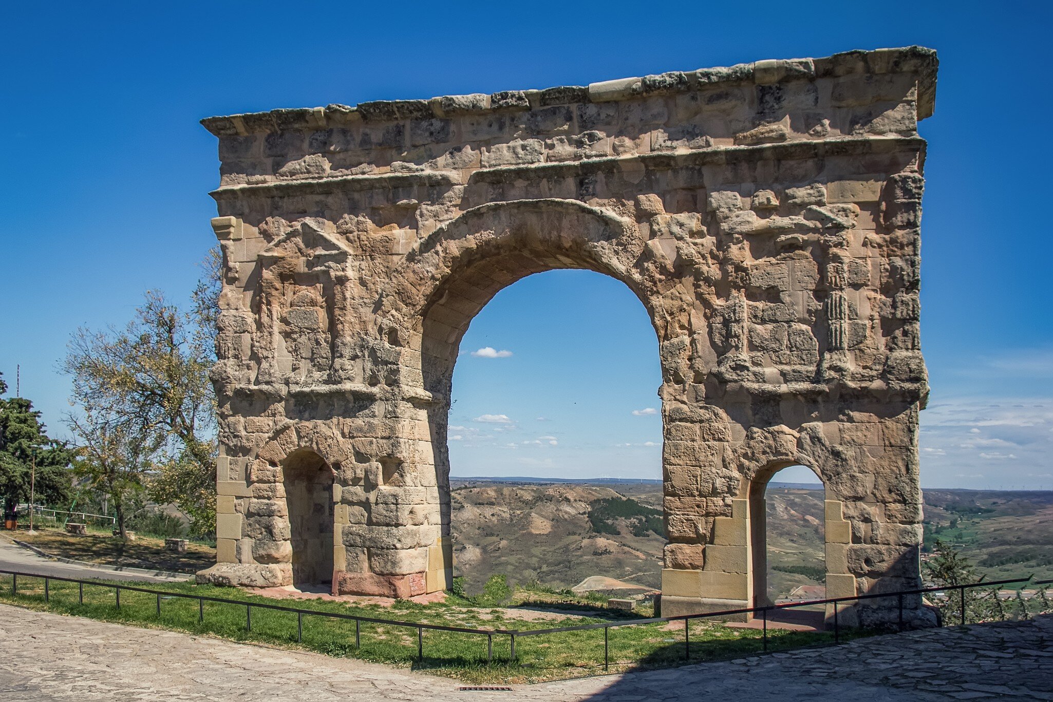 The Roman arch of Medinaceli is a Roman Triumphal arch located in Medinaceli, in Castile and León, Spain.; Shutterstock ID 1624439158;