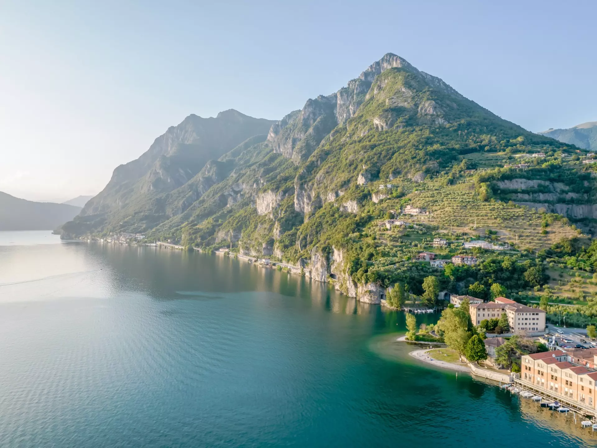 An aerial view of Marone on Lago d'Iseo. Audrius Venclova/Shutterstock