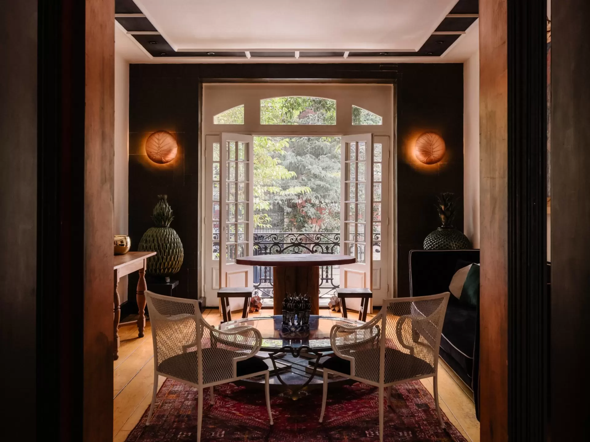 Sitting room at a luxury hotel