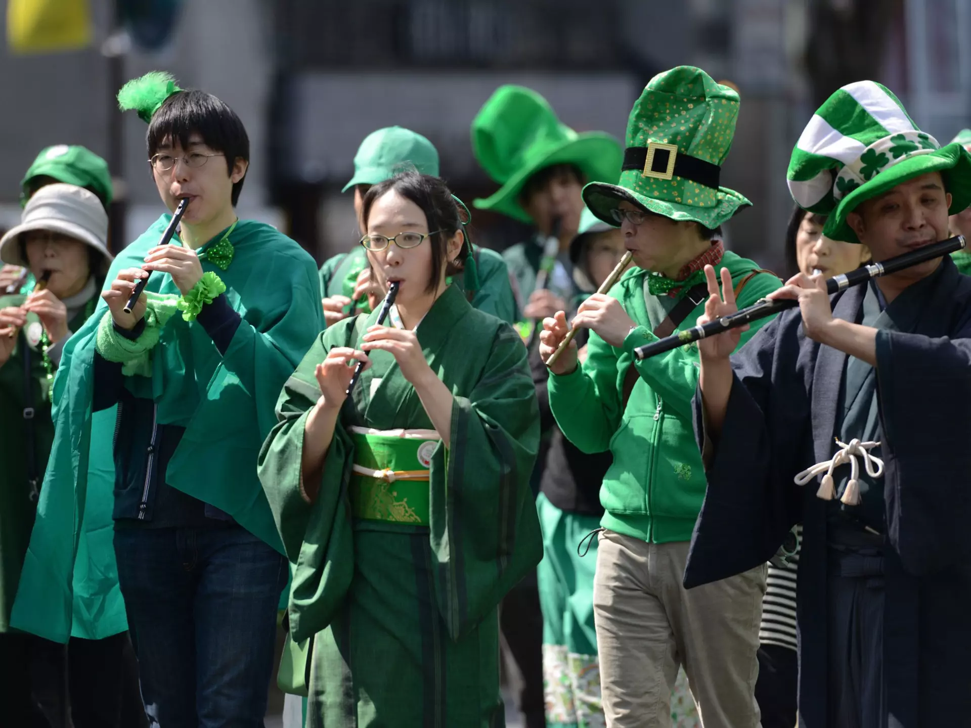 A St Patrick's Day parade in Tokyo. Takashi Aoyama/Getty Images