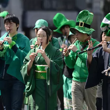 A St Patrick's Day parade in Tokyo. Takashi Aoyama/Getty Images