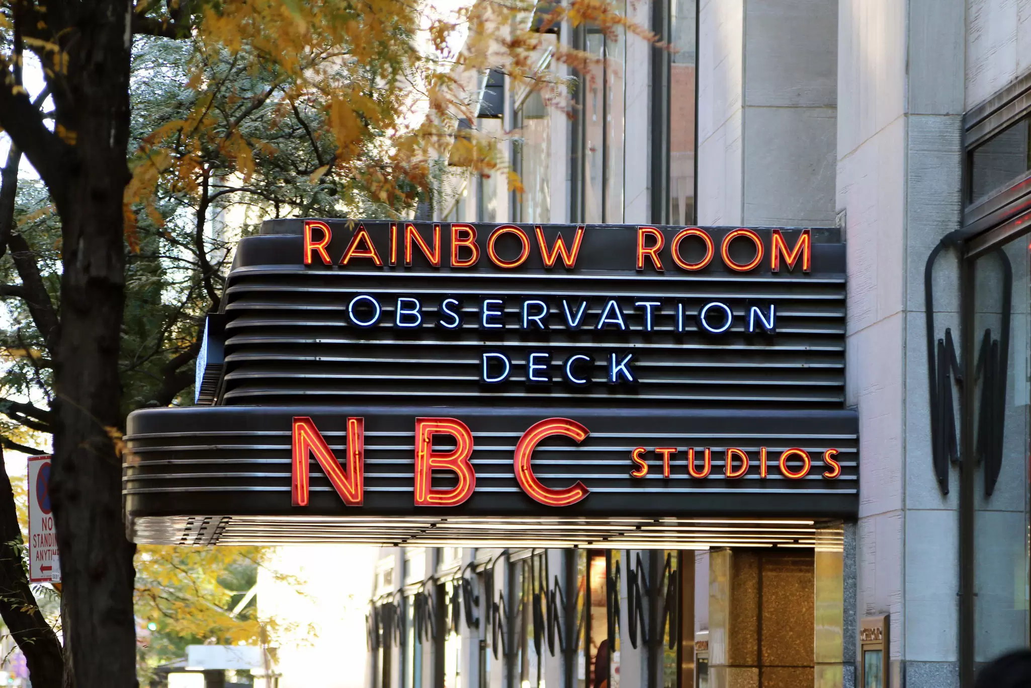NBC Studio sign at the Rockefeller Center