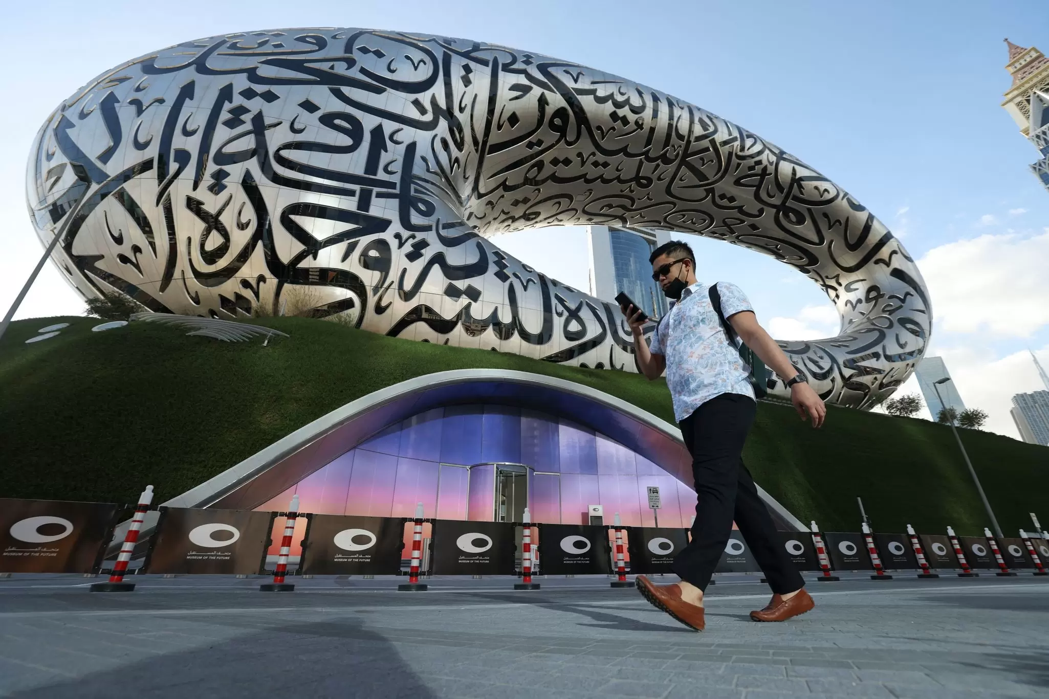 One of the most striking buildings in Dubai: the Museum of the Future is on Sheikh Zayed Rd © Karim Sahib /AFP / Getty Images