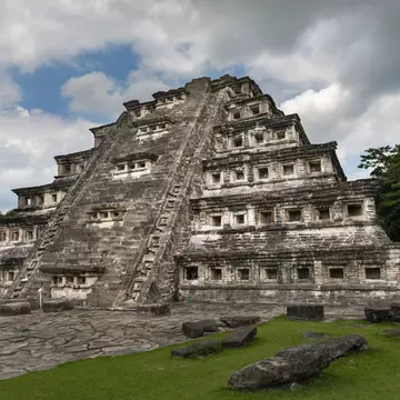 The Pyramid of the Niches at the EL Tajin archeological site, in Papantla, Veracruz, Mexico.