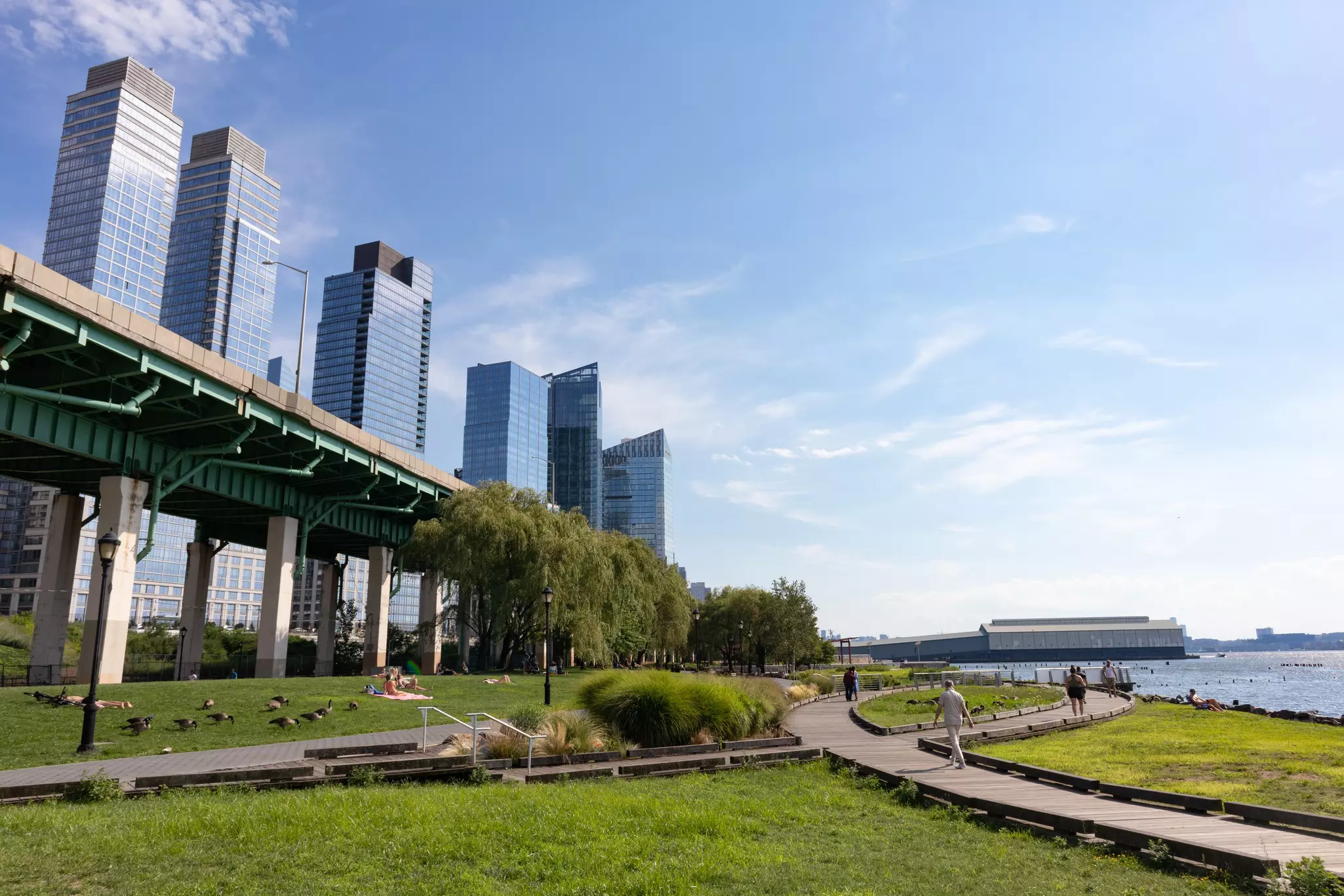 Riverside Park South along the Hudson River in Lincoln Square