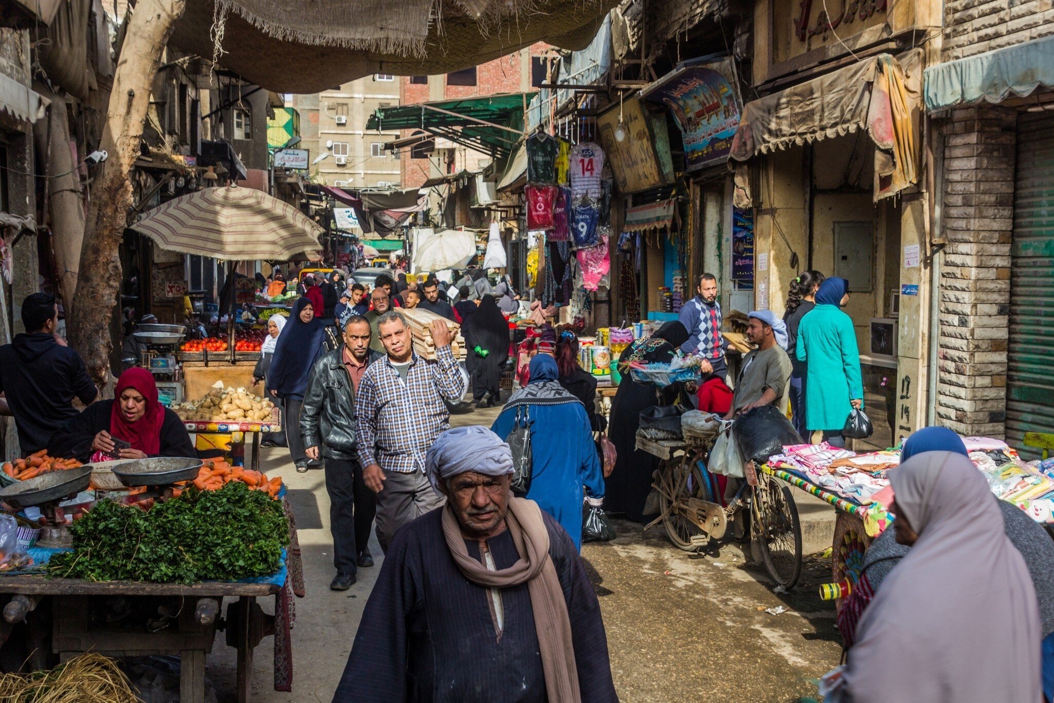 CAIRO, EGYPT - JANUARY 29, 2019: El-Khayamiya (Tentmakers) street in Cairo, Egypt; Shutterstock ID 2182498967;