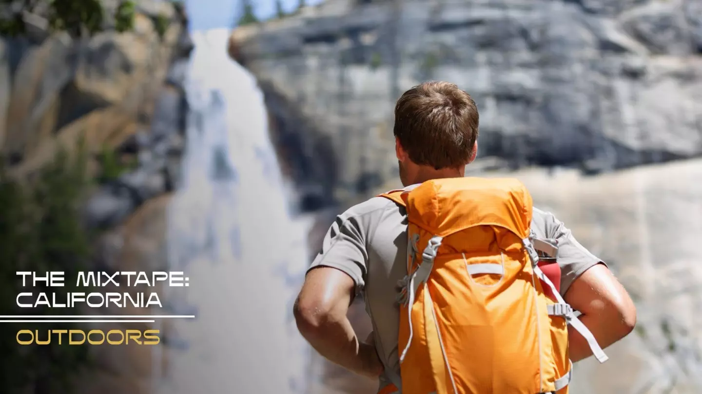 Hit the road to explore some of the best camping spots and hike the trails in California © Photo by Maridav / Shutterstock; Graphics by Jacob Rhoades / Lonely Planet