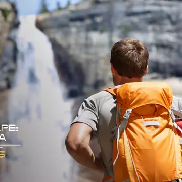 Hit the road to explore some of the best camping spots and hike the trails in California © Photo by Maridav / Shutterstock; Graphics by Jacob Rhoades / Lonely Planet