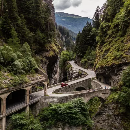  Stone bridge over Via Mala gorge.