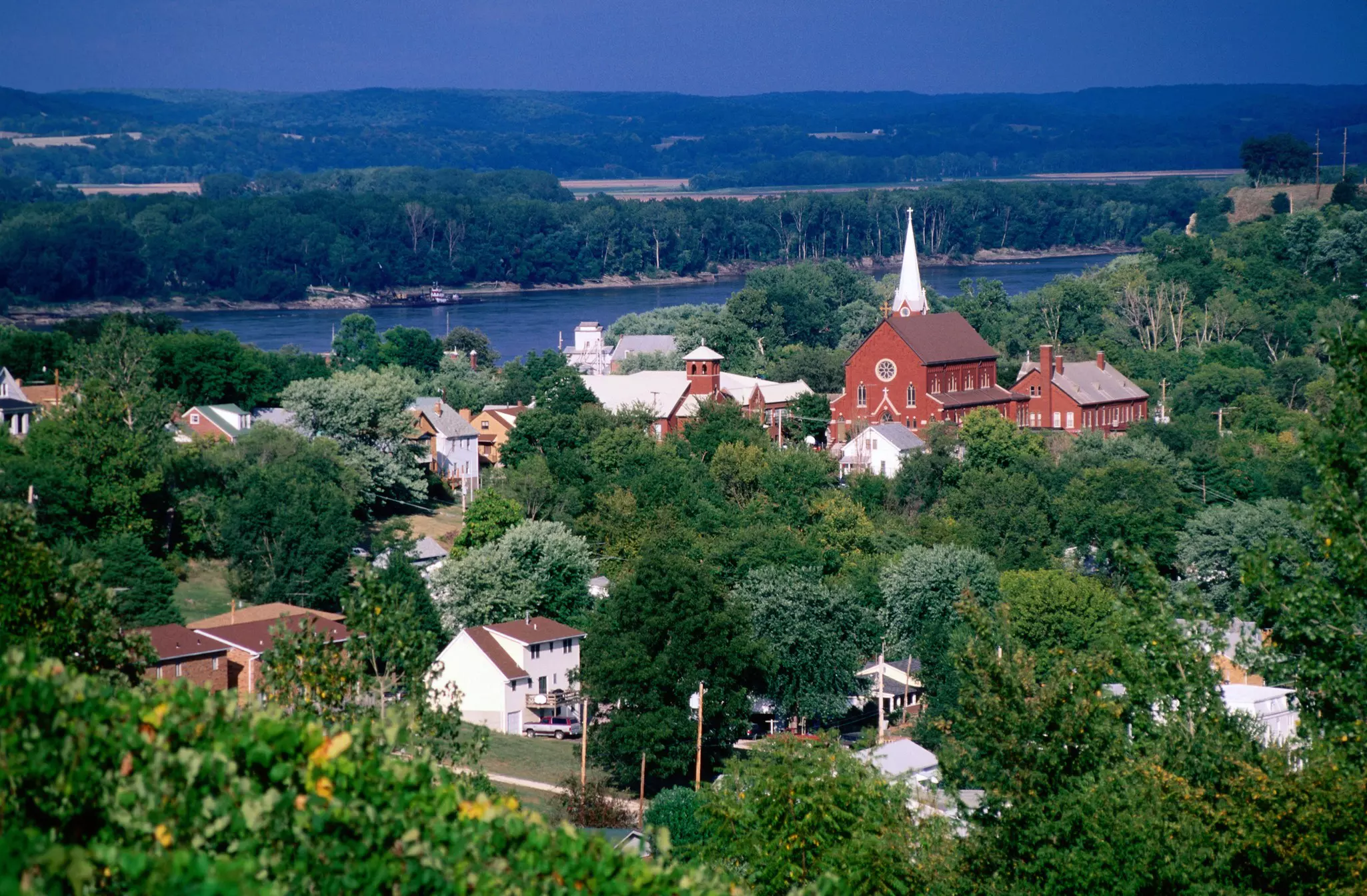 Hermann was founded next to the Missouri River by German immigrants in the 19th century © John Elk / Getty Images