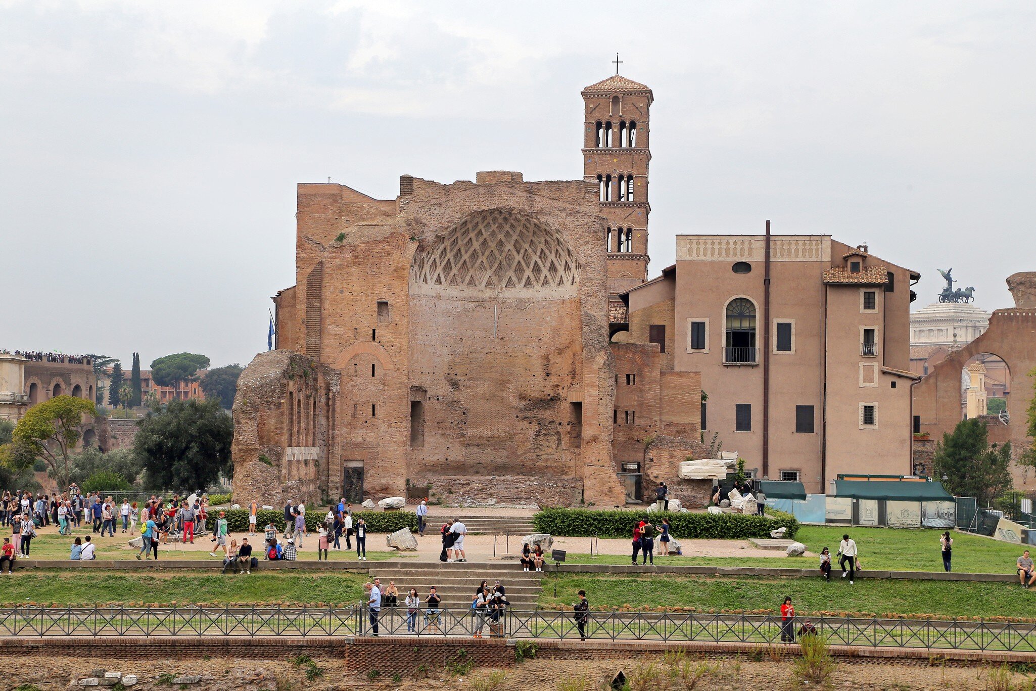 ROMA, ITALY - 01 OCTOBER 2017: the Domus Aurea, built by Emperor Nero in Rome, in the Roman Forum