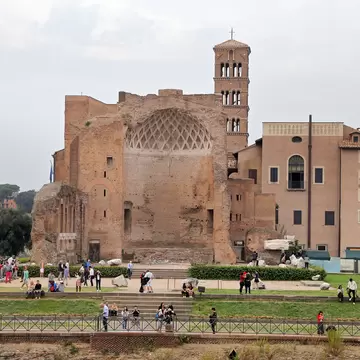 ROMA, ITALY - 01 OCTOBER 2017: the Domus Aurea, built by Emperor Nero in Rome, in the Roman Forum