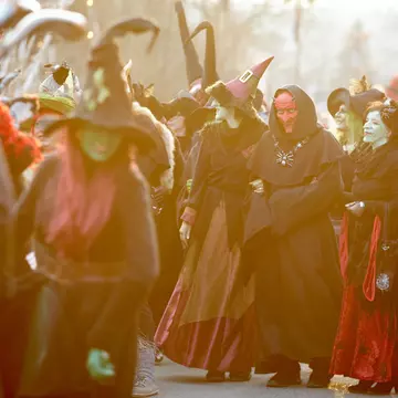 Parade of witches at Walpurgisnacht Witch Festival, Germany. Matt Munro for Lonely Planet