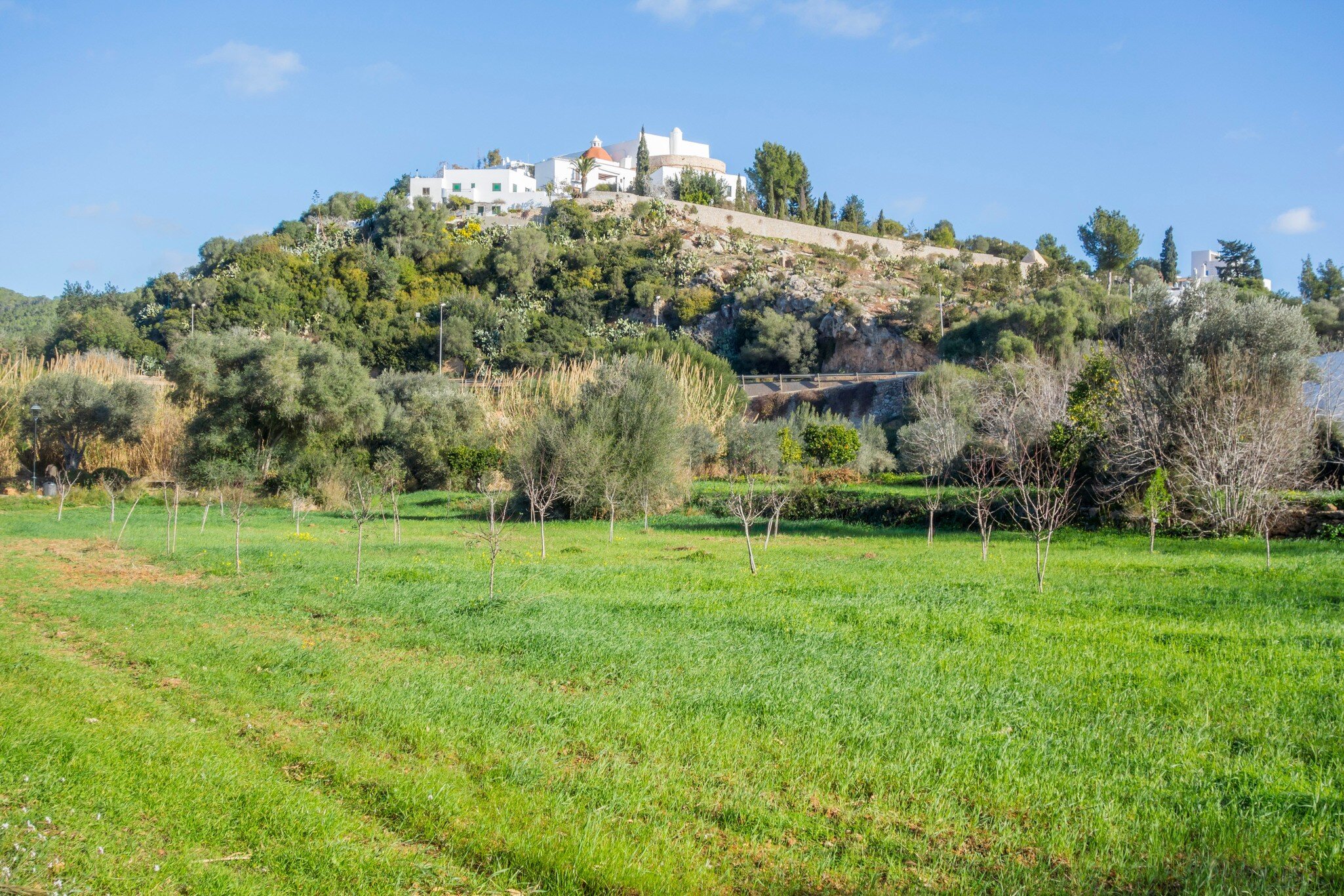 JANUARY 12, 2018: Puig de Missa hill in Santa Eularia des Riu.