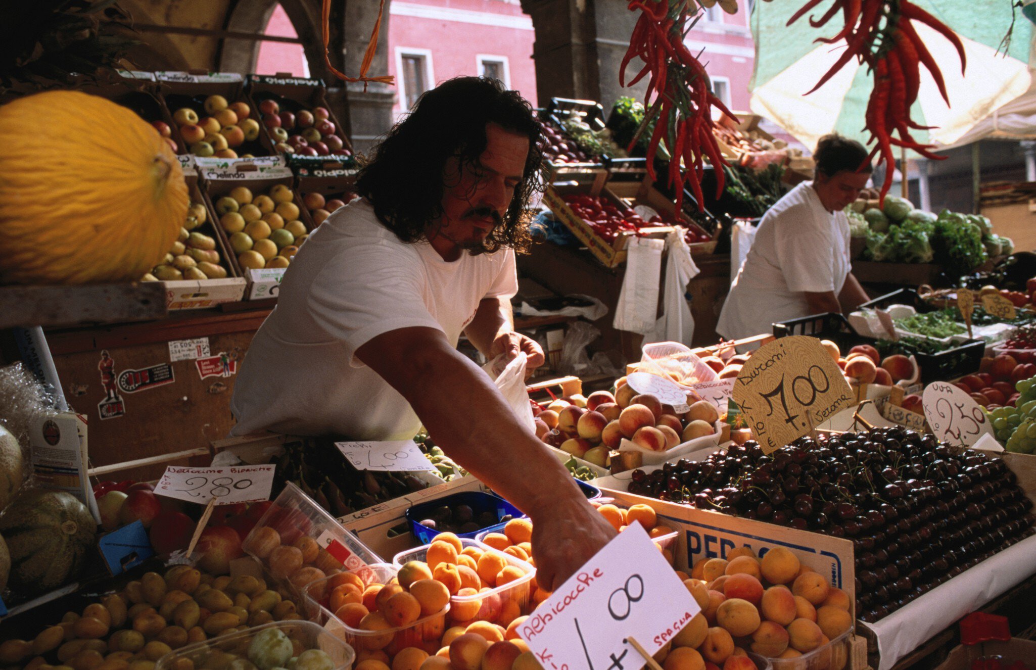 Fruit and vegetable stall at Rialto produce Market.