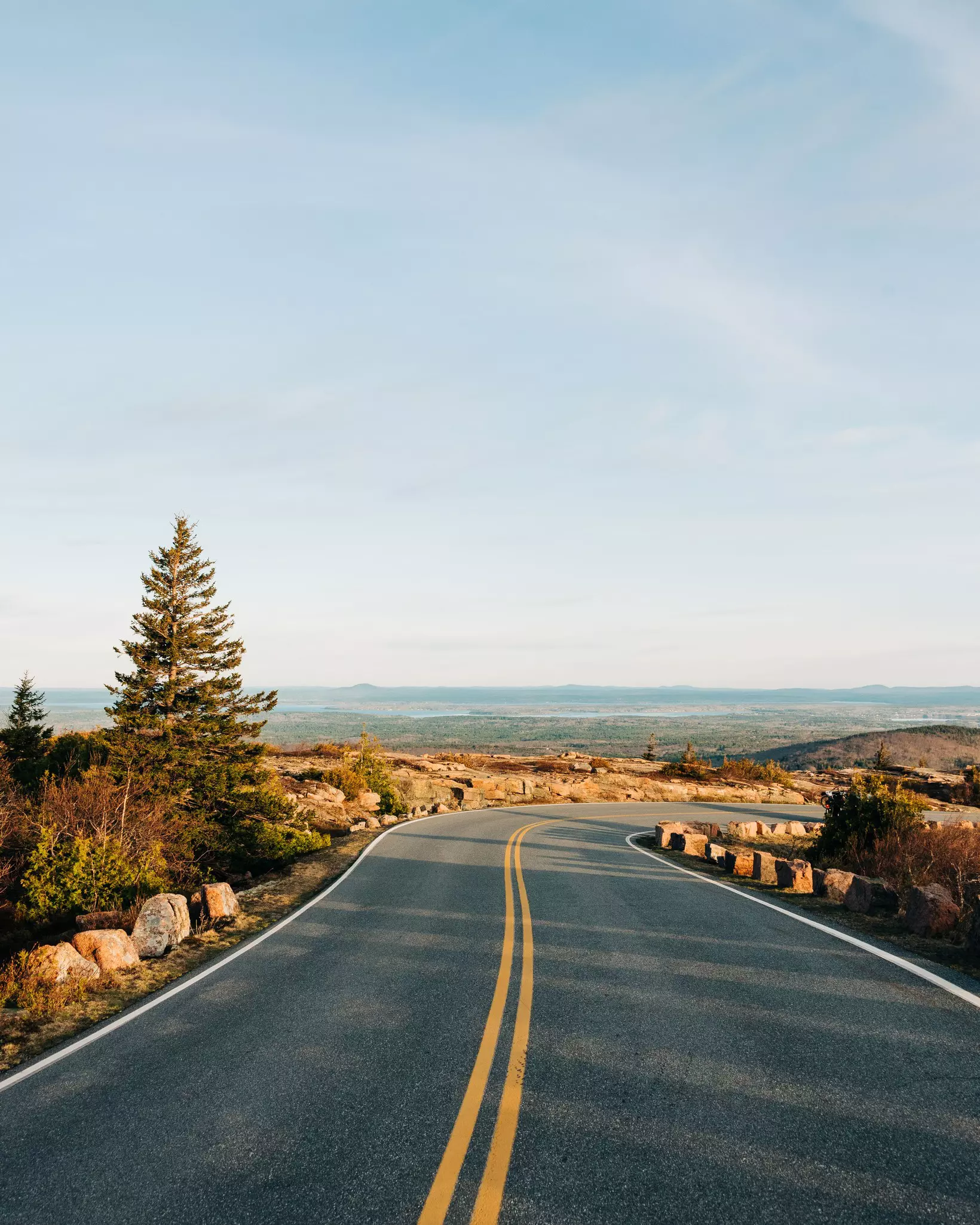 The road to Cadillac Mountain, in Acadia National Park, Maine
