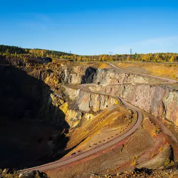 Famous swedish pit Falu Gruva, once a major source for copper.; Shutterstock ID 2070304745;