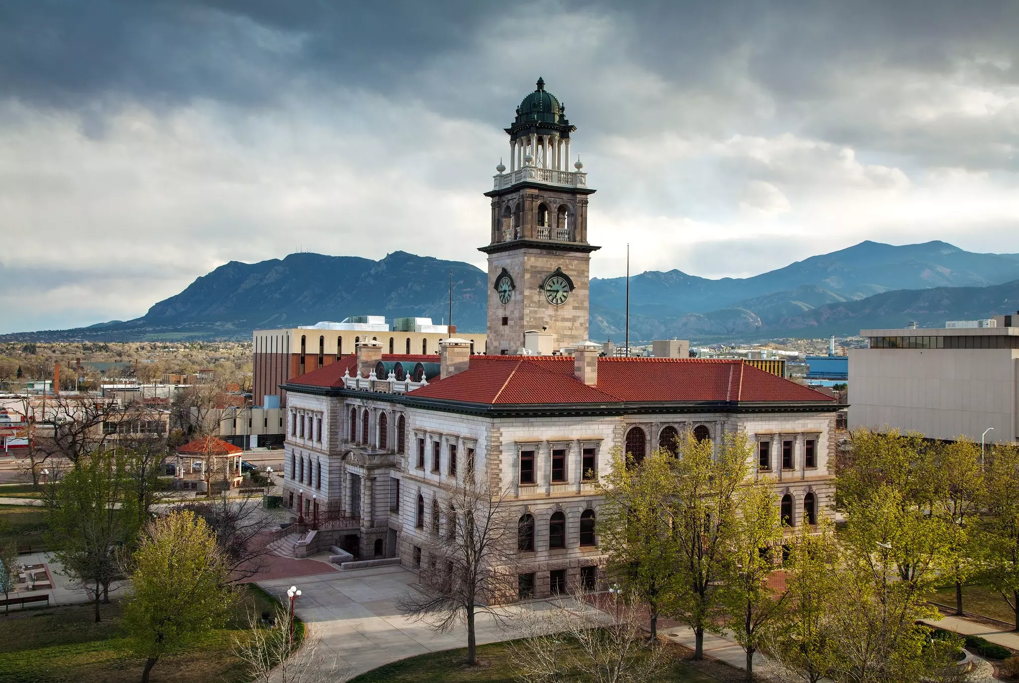 Looking over the Colorado Springs Pioneers Museum